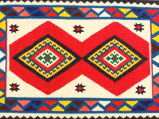 Creative abstract background. Color mandala floral style. Raster illustration. For the textile, carpet ornaments patterns Qashqai people relief