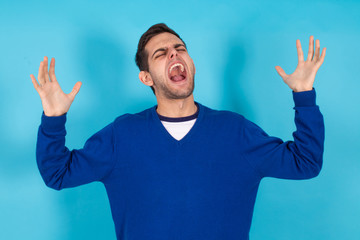 Naklejka premium isolated young man with expressions