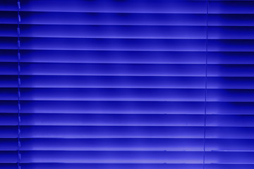 Fototapeta premium blue background, wooden blinds, window, blue, trend 2020