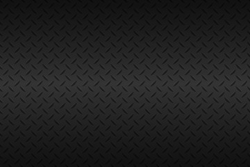 Black metal plate texture, stainless steel background with gradient, modern vector illustration