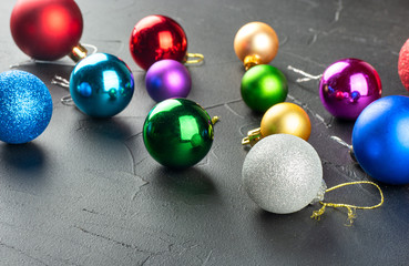 Colorful Christmas balls