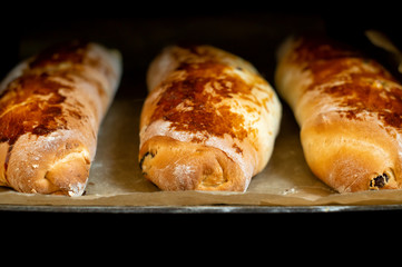 Homemade confectionery. Oven baked yeast pies © natagolubnycha
