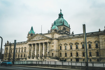 Fototapeta na wymiar Federal Administrative Court of Leipzig. landmark of Leipzig. travel and tourism in Leipzig concept.