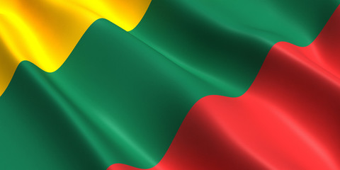 Lithuania flag 3d