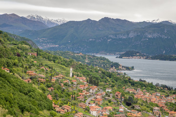 Fototapeta na wymiar Ossuccio - The little town at Como lake .