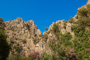 view of mountains from les fonts de algar