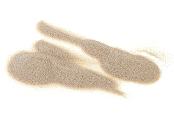 Fototapeta na wymiar Sand pile isolated on a white background. Beach sand.