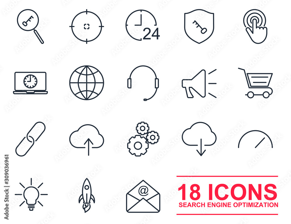 Fototapete Support service set icon template color editable. Support service pack symbol vector sign isolated on white background icons vector illustration for graphic and web design.