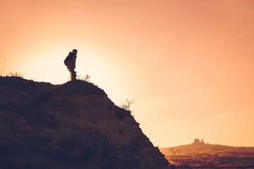 Cappadocia at sunset time Turkey