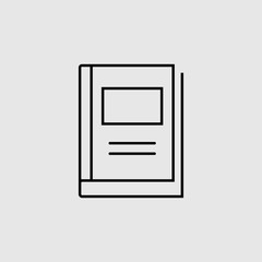 Book vector icon.Lined flat sign for mobile concept and web design. book glyph icon. Symbol, logo illustration. Vector graphics.