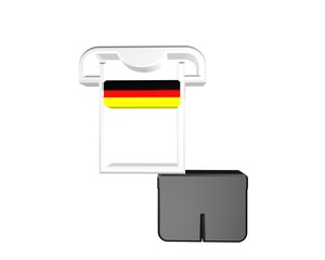 3d illustration of germany football shirt icon