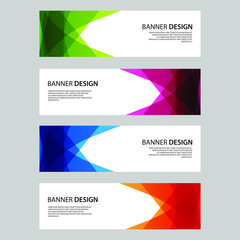 Naklejka premium Vector Abstract design banner web template