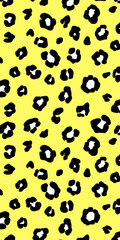 Fototapeta na wymiar Vector illustration of leopard pattern. Animal vertical background