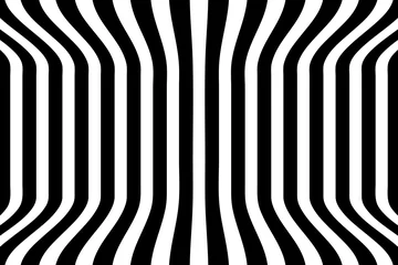 Abstrakter trendiger Hintergrund. Vektorillustration des gestreiften Musters mit optischer Täuschung © Anna