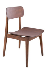 Retro vintage wooden chair isolated on white including clipping path.