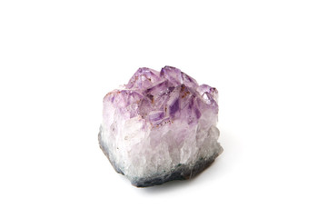 amethyst stone isolated on white background