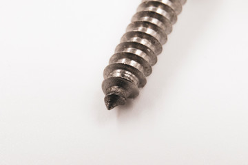 screw on white background