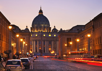 Fototapeta na wymiar Via della Conciliazione at Rome. Italy