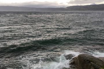 Cold North sea in Norway