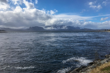 Cold North sea in Norway