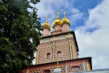 Fototapeta na wymiar Sergiev Posad, Moscow region, Russia - August 15, 2019: Trinity-Sergiev Lavra, Church of the Nativity of St. John the Baptist