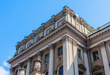 Fragment of Mariinsky Palace, also known as Marie Palace (1844), Neoclassical imperial palace on St Isaac's Square