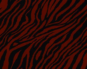Behang Dierenhuid Volledig naadloos tijger- en zebrastrepenpatroon van dierenhuid. Textuurontwerp voor het bedrukken van tijgerkleurige textielstoffen. Geschikt voor modegebruik.
