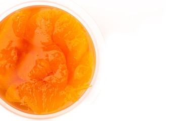 Mandarin Oranges Slices on a White Background