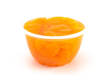 Mandarin Oranges Slices on a White Background