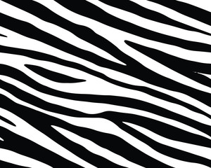 Full seamless wallpaper for zebra and tiger stripes animal skin pattern. Black and white design for textile fabric printing. Fashionable and home design fit.