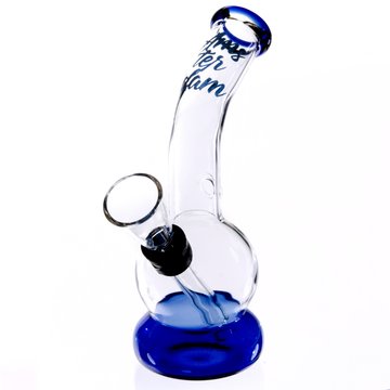 Glass bong pipe accessories for smoking on white background
