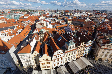 Fototapeta na wymiar プラハの街並み　旧市庁舎周囲