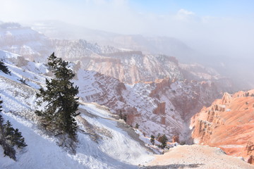 Red Utah Landscape in Winter