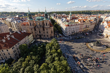 プラハの街並み　旧市庁舎周囲　広場