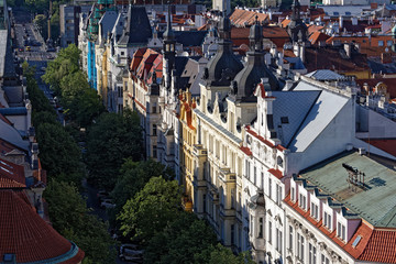 プラハの街並み　旧市庁舎周囲