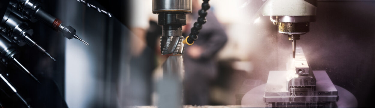 Industry / Moderne CNC und Konventionelle Fr&auml;smaschine