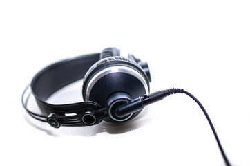 dj headphones on white background