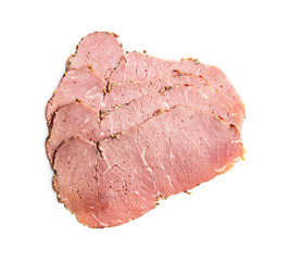 Sliced roast beef. Tasty fresh meat.