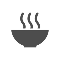 Hot soup bowl line icon, outline and filled vector sign, linear and full pictogram isolated on white. Symbol, logo illustration