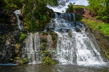 Beautiful view of the Dzhurinsky waterfall