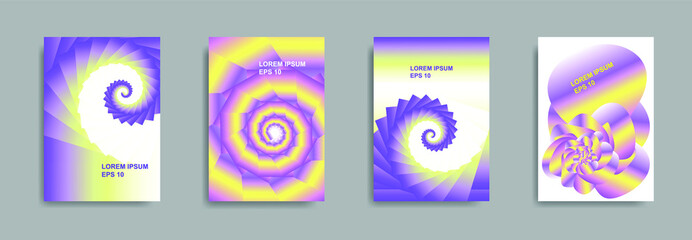 A set of abstract gradient design for book cover, presentation, brochure, catalog, poster, magazine. Eps10 vector.