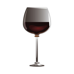 wine glass icon, colorful design