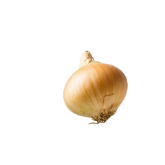 Raw onion isolated on a white background.