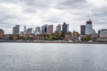 Obraz premium Boston Skyline on a cloudy autumn day