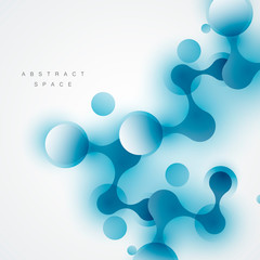 Abstract molecules and atoms design and connection structure