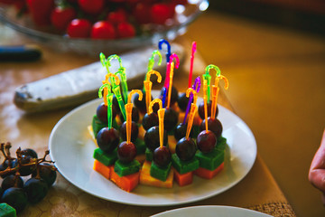 Cheese and olives on the stud to the holiday table!