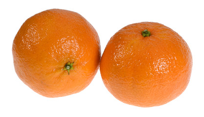 tangerines isolated on white background