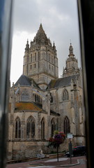 Fototapeta premium Old Buildings around Coutances, France