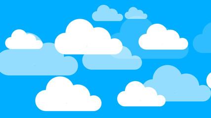 clouds on blue background