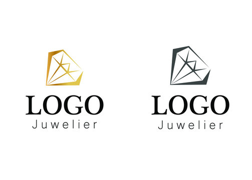 Illustration - logo - on the theme of jewelry and diamonds.